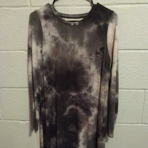 Long Sleeve Tye Dye Dress